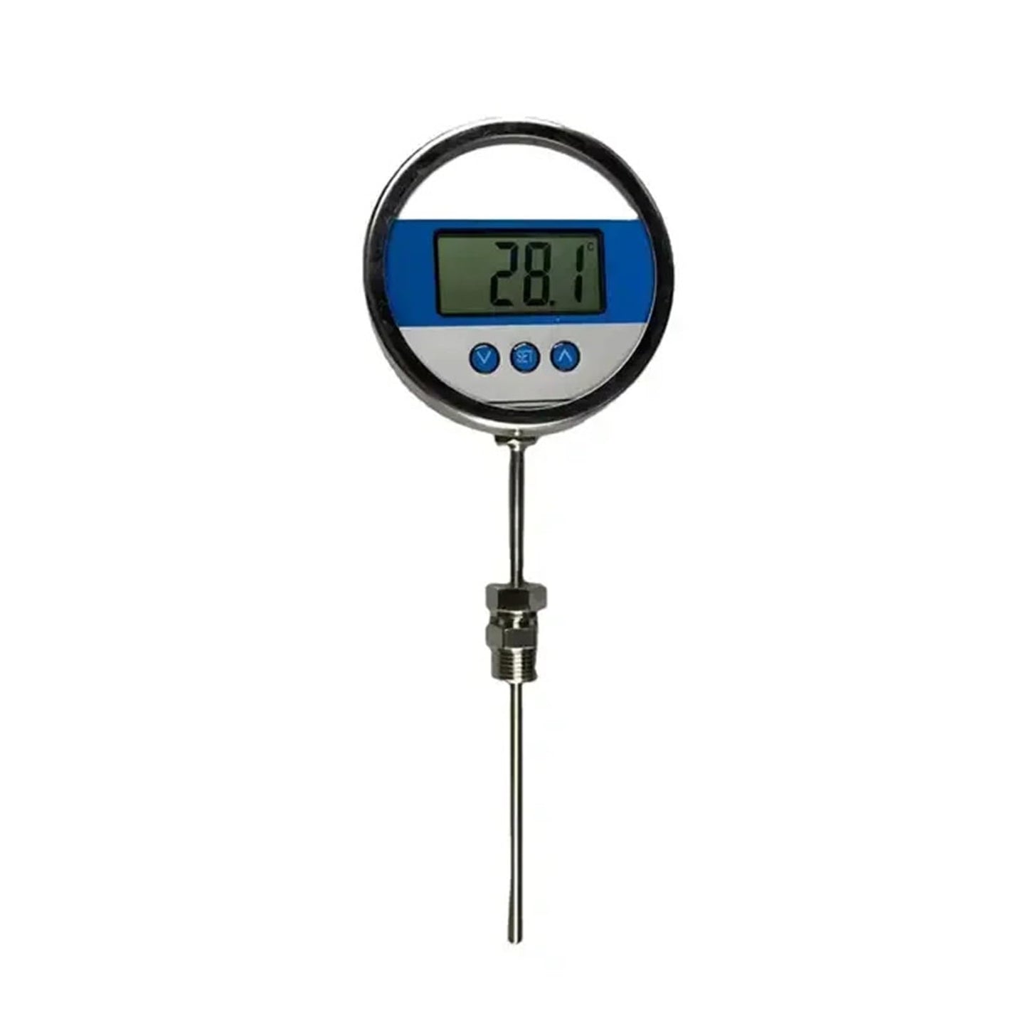 1pcs Battery Powered on-site Temperature Display Instrument, and Anti-Corrosion Integrated Digital Thermometer(400mm)