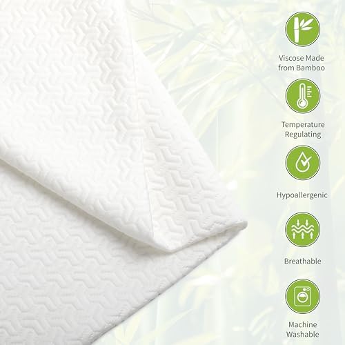 Wedge Pillow Cover for 25x24x12 Bed Wedge Pillow, Hypoallergenic Replacement Case with Zipper & Pockets