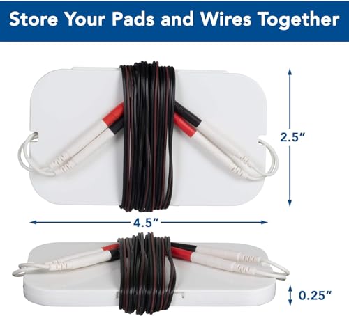 TENS 7000 Official TENS Unit Electrode Pads - 16 Pack, Includes Electrode Carrying Case, Premium Quality OTC TENS Unit Replacement Pads, 2" X 2" - Compatible with Most TENS Machines