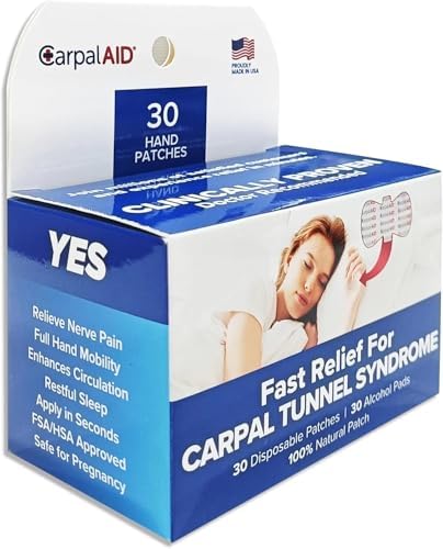 Carpal AID Clear Plastic Adhesive Hand-Based Carpal Tunnel Support for Either Hand CA-30PK UNI, 30 Ct