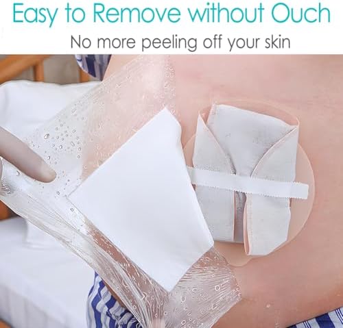 Ostomy Shower Cover Waterproof Ostomy Bag Covers Shower Guard Stoma Shower Shields Colostomy Bathing Bags Shower Protector Adhesive Bandage with Non-Stick Pad for Showering 12"x16" 7 Pcs