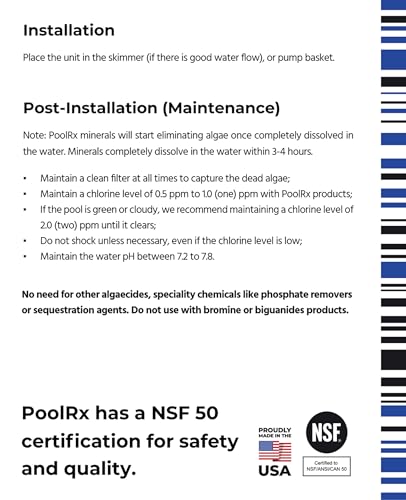 PoolRX+ Pool Unit 7.5k-20k gallons (4-Pack), Blue, (331003)