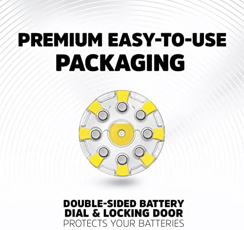 Energizer Hearing Aid Batteries Size 10, Yellow Tab, 16 Pack