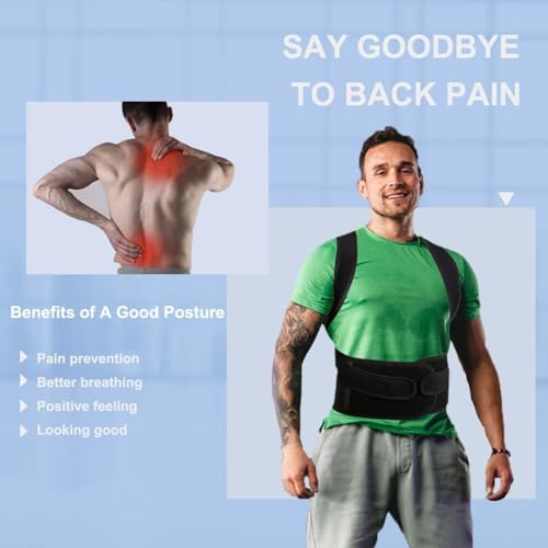 Back Brace Posture Corrector for Women Men -Adjustable and Breathable Support Scoliosis for Waist - Improve Back Posture for Body Correction and Lumbar Support M(29"-33")