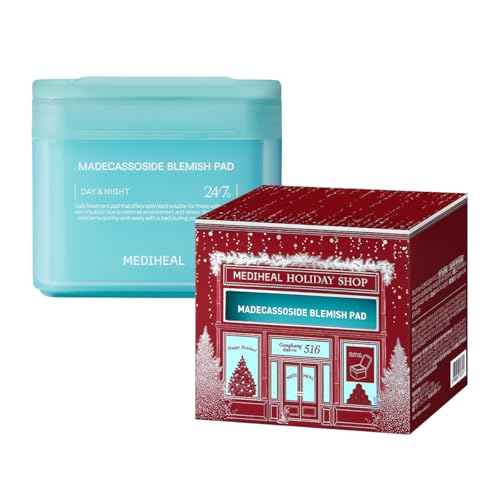 Mediheal Gift Edition Madecassoside Pad, Vegan Face Gauze Pads with Centella Asiatica - Improve Uneven Skin Tone, Remove Blemishes,100 Pads