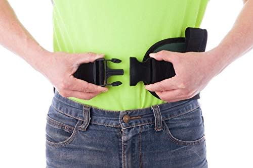 COW&COW Padded Gait Belt with 4 Handles and Quick Release Buckle 5.5 inchs(Blue, S/24inches-30inches)