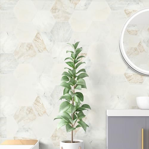 MSI Arabescato Venato 8 in. x 9 in. Hexagon Honed Marble Mosaic Tile for Kitchen, Bathroom Use; 2 Pack of 97 Pieces