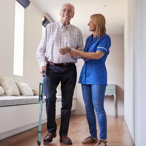 Goplus Walking Cane with Seat, Heavy Duty Aluminum Alloy Crutch Chair with LED Light and Retractable 3 Legs, Portable Anti-Slip Seat Cane, Lightweight Walking Stick for Seniors Elderly