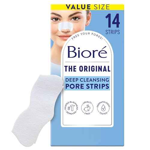 Bior? Original Blackhead Remover Strips, Deep Cleansing Nose Strips With Instant Pore Unclogging, Features C-Bond Technology, Oil-Free, Non-Comedogenic Use, 14 Count