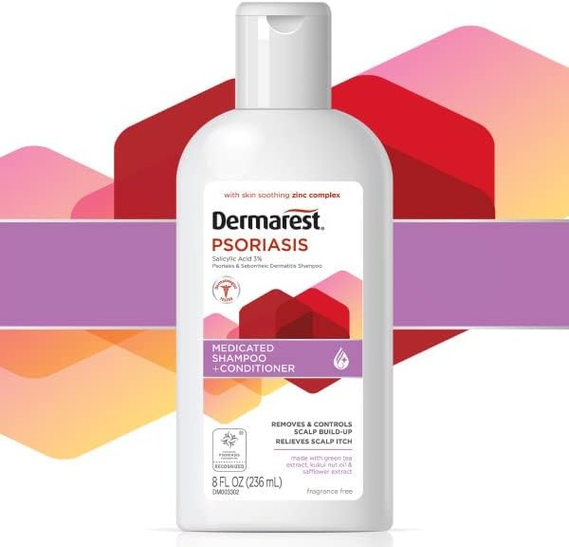 Dermarest Medicated Shampoo & Conditioner for Psoriasis - 8 Fl Oz | 4 Pack