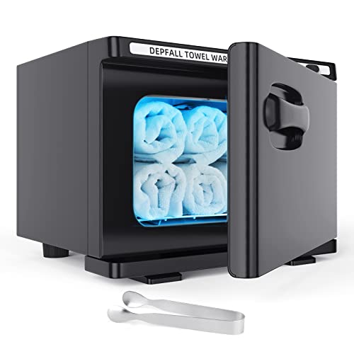 Small Hot Towel Warmer, 8L Hot Towel Cabinet 2-in-1 Personal Towel Warmers Spa for Facials, Bathroom, Barber, Salon, Esthetician, Beauty, Upgrade Fast Heating Aluminum Interior, Black