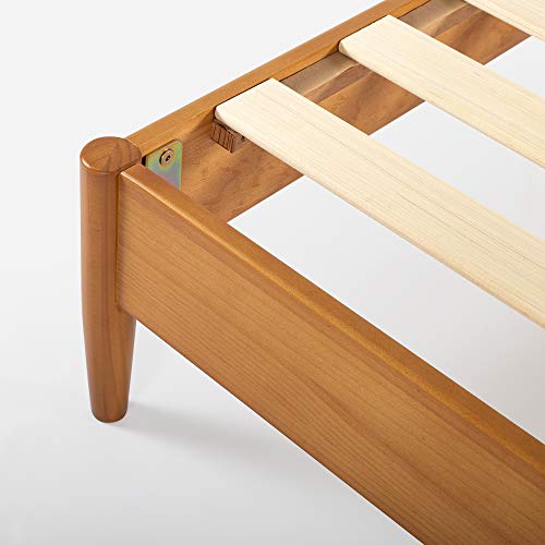 ZINUS Allen Mid Century Wood Platform Bed Frame/Solid Wood Foundation/Wood Slat Support/No Box Spring Needed/Easy Assembly, King