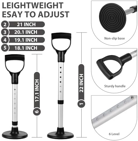 Mobility Aids Tool Adjustable Standing Assist Devices Portability Standing Aid Device Stable Supports Equipment for Rising Indoors, Garden Work,Outdoor Work,Doing Housework
