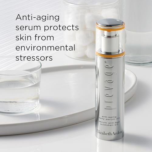 Elizabeth Arden PREVAGE Anti-Aging Face Serum 2.0 for Women, Brightening & Dark Spot Correcting Skincare, With Antioxidant Idebenone Technology, 1.7 Fl Oz
