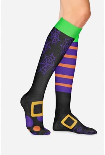 Cherokee Women's 10-15mmHg Compression Socks – Fun Print Knee Highs with Light Support, Soft Feel - PRINTSUPPORT