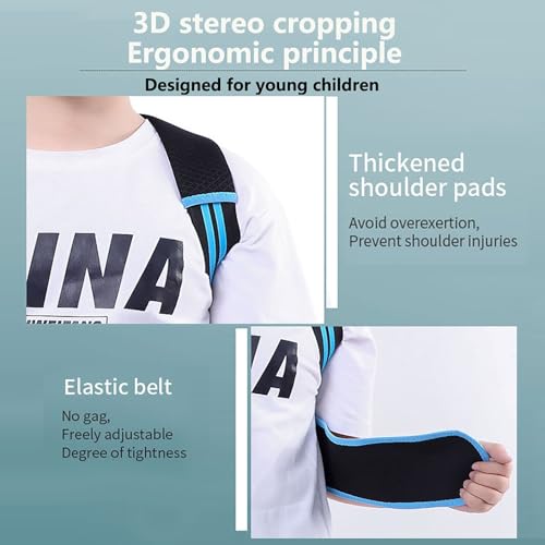 Posture Corrector For Kids - Back Brace Posture Corrector - Spine Corrector, Adjustable Upper Back Posture Brace, Prvent Children Humpback (Pink, M)