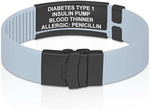 Divoti Custom Engraved Medical Alert ID Bracelet – Dual-Sided Laser Etching, Silicone Wristband, Stainless Steel Security Clasp – Adjustable & Trim-to-Fit – Emergency Medical Info Band for Men & Women
