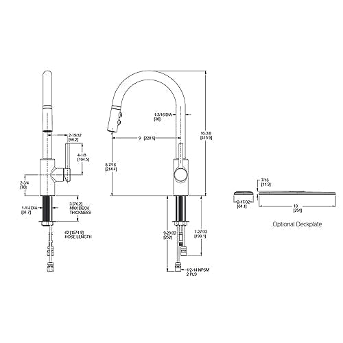 Pfister Stellen Kitchen Faucet with Pull Down Sprayer, Single Handle, High Arc, Polished Chrome Finish, LG529SAC