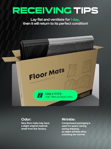 YHTAUTO Floor Mats Fit 2019-2026 BMW X5 G05 5-Passenger, TPE All Weather Car Mats Waterproof Anti-Slip Odorless Floor Liner, Interior Car Accessories Front & 2nd Row Liner