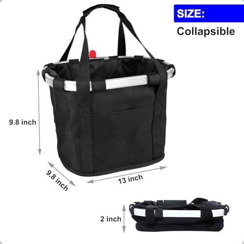 Removable Knee Scooter Basket Accessory with Handle, Upgrade Quick Release Cloth Electric Scooter Basket Front, Fits Most Knee Scooter Walker Models and Scooter
