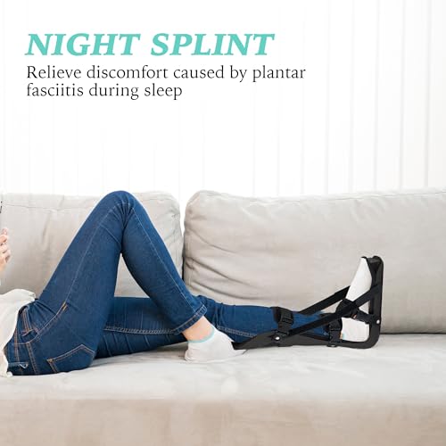 Night Splint for Plantar Fasciitis, Adjustable Plantar Fasciitis Boot Fits Right or Left Foot, Plantar Fasciitis Brace for Men Women Medium