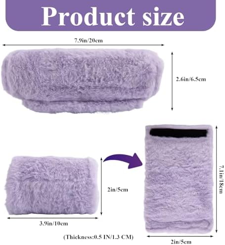 4-Pack Premium Fluffy Crutches Padding, Ultra-Soft Breathable Crutch Pads for Armpits and Hand Grips, Machine Washable Crutch Cushions, Comfort Fit for Adults and Youth (Purple)