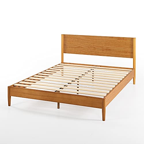ZINUS Allen Mid Century Wood Platform Bed Frame/Solid Wood Foundation/Wood Slat Support/No Box Spring Needed/Easy Assembly, King
