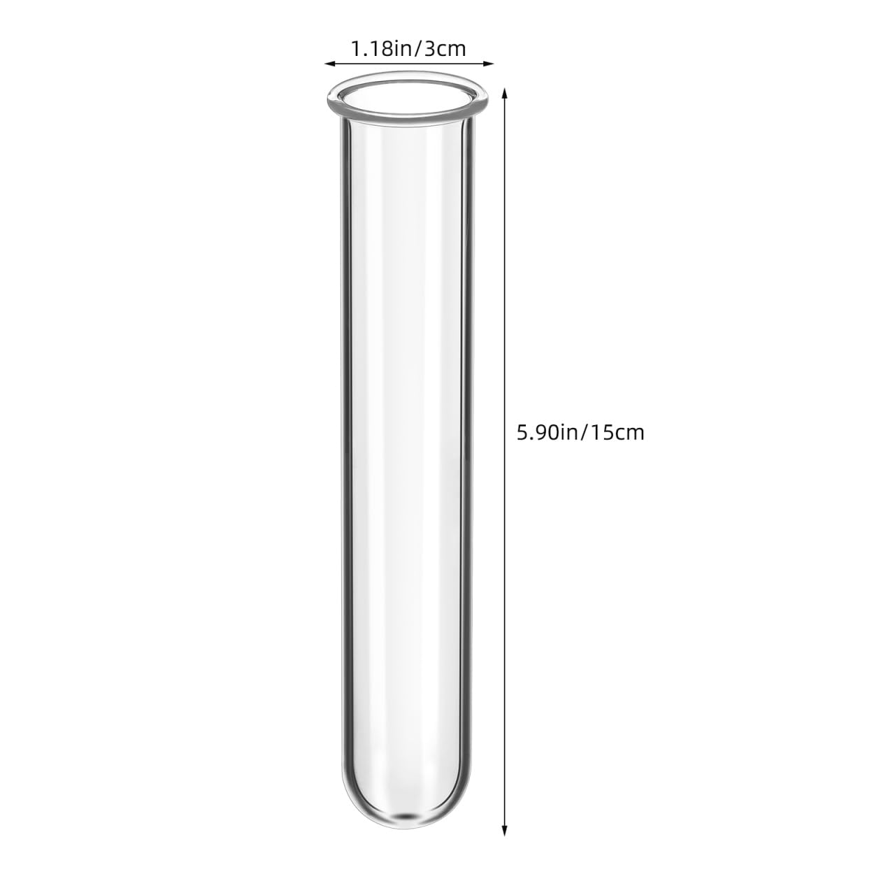 Toddmomy Glass Plant Propagation Tubes, 4Pcs Replacement Clear Test Tubes for Plant Propagation Station, Hydroponic Water Vases for Cuttings Flower Arranging, 5.89in