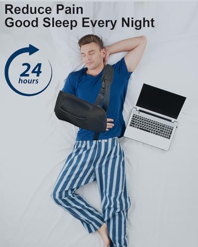 Arm Sling, Upgraded Straps, Ultimate Comfort, Convenient Pocket, Arm Sling Shoulder Immobilizer for Shoulder Injury, Elbow Injury, Wrist Injury, Fractured Bones, Rotator Cuff Support (M)