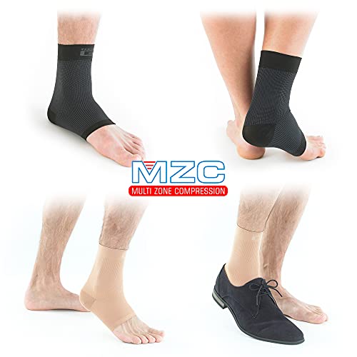 Neo-G Airflow Ankle Compression Sleeve - Sports, Daily Wear - Compression Ankle Brace, Tendonitis Support, Compression Ankle Support for Weak Ankles and Joint Pain - Airflow - L - Black