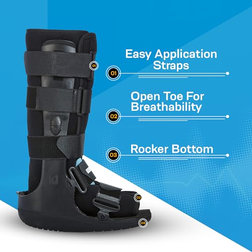 Ossur Formfit Walker Boot with Air - Medical Grade Walking Boot for Broken Foot, Sprained Ankle & Stable Fractures | Breathable Walker Boot for Strains, Sprains & Immobilization (High Top/Large)