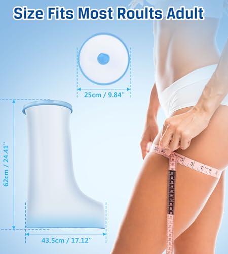 Waterproof Extra Wide Leg Cast Cover for Shower Adult, Reusable Extra Large Leg Shower Casts Cover with Non-Slip Bottom for Adults Large Casts Surgery Shower Boots
