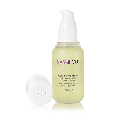 NassifMD Hydro-Screen Hydration Serum | Surgeon-Created Hyaluronic Acid, Ceramides & Retinol Formula for Plumping, Firming & Reducing Fine Lines