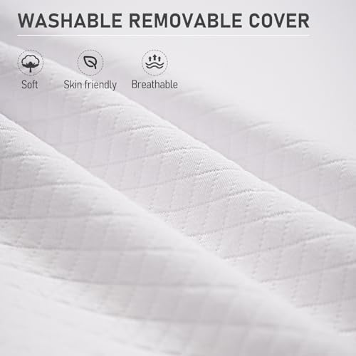 SUNYRISY Adjustable Wide Size Bed Wedge Pillow, Wedge Mattress Topper with Washable Cover, Mattress Wedge Lifter, Inclined Mattress Elevator for Acid Reflux, Neck & Back Pain, Anti-snoring, Queen