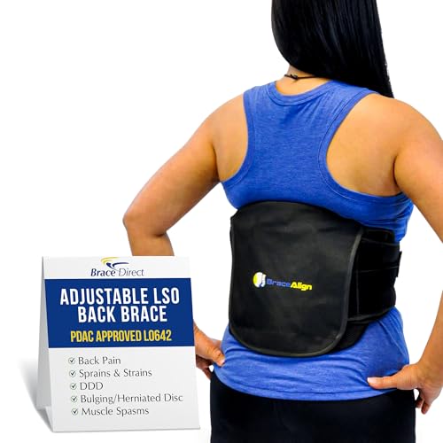 Plus Size Adjustable LSO Lumbar Back Brace with Extension - Lower Back Pain Relief, Sciatica, Herniated Disc, DDD & Spinal Stenosis - Pulley Compression - Breathable & Lightweight - L0642 - by Brace