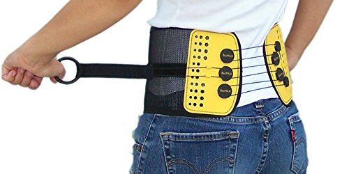 Lumbar Support Belt with Compound Pulley System - Made of Lightweight & Breathable Mesh - Instant Relief for Low Back Pain (XX-Large)