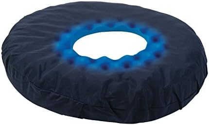 DMI 16-inch Convoluted Molded Foam Ring Donut Pillow Seat Cushion for Hemorrhoids, Back Pain, Tailbone Relief Cushion, Navy (Pack of 4)