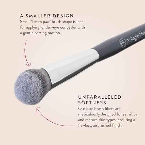 BK BEAUTY BRUSHES - ANGIE HOT & FLASHY A506 CONCEALER - Viral "Kitten Paw" Face Brush - Under-Eye Concealing and Contouring - Makeup Brushes