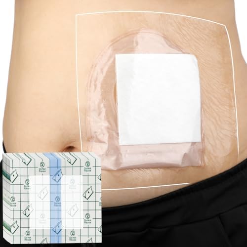 Ostomy Shower Cover Waterproof Ostomy Bag Covers Shower Guard Stoma Shower Shields Colostomy Bathing Bags Shower Protector Adhesive Bandage with Non-Stick Pad for Showering 12"x16" 14 Pcs
