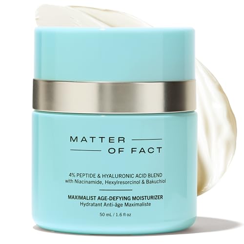 MATTER OF FACT Maximalist Age-Defying Moisturizer, Peptide & Hyaluronic Acid Face Cream with Niacinamide and Bakuchiol, Plumping Hydration for Fine Lines & Uneven Tone, 50mL / 1.6 Fl Oz