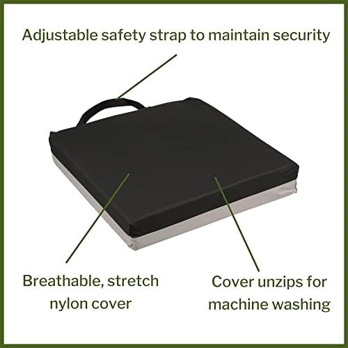 McKesson Seat Cushion for Wheelchairs and Office Chair, Foam / Gel, 18 in x 18 in x 3 in, 4 Count