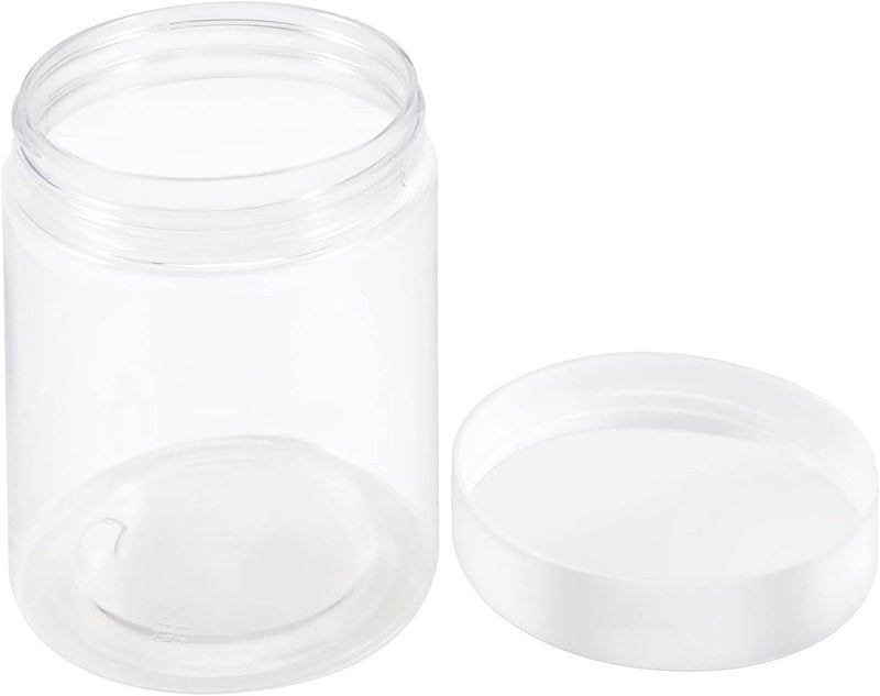Clear Plastic Jars - 46 Pack 8 OZ Storage Containers for Slime, Food & Beauty Products | BPA Free