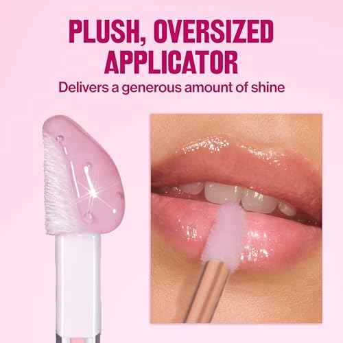REVLON Super Lustrous Glimmer Lip Oil, Moisturizing & Tinted, Shiny Finish, Made with Plant-Based Squalane, 008 Just Toasty, 0.13 fl oz