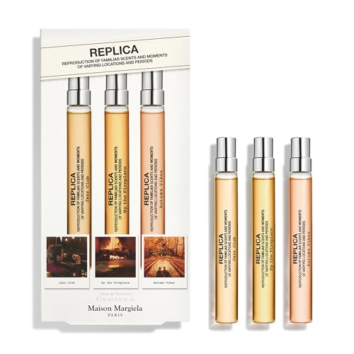Maison Margiela - Replica - Warm & Spicy Fragrance Travel Set - Trio Fragrance Discovery Set - With Jazz Club, By the Fireplace, & Autumn Vibes - 0.3 Fl Oz Travel Size Each
