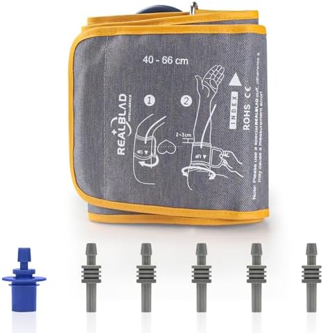 Extra Large Blood Pressure Cuff for Big Arms, XXL Bp Cuff(40-66cm) - 6 Different Blood Pressure Connectors are Compatible with Almost All Bp Monitors