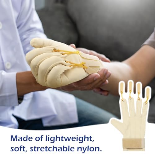 Panitay 2 Pair Traction Exercise Glove Hand Finger Strengthening Thumb Flexion Physical Therapy Glove for Increasing Strength
