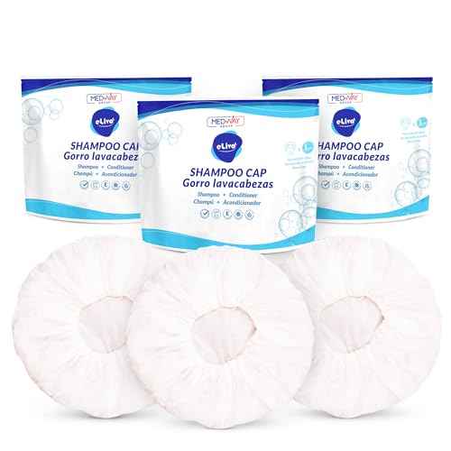 MedVance No Rinse Shampoo Cap | Rinse Free Shower Cap that Shampoos & Conditions | PH Balanced & Hypoallergenic Waterless Hair Wash | 3 Pack