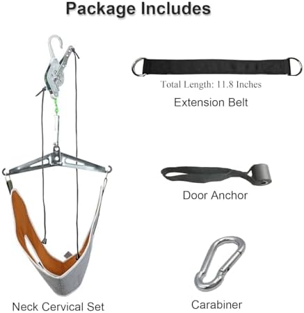 Premium Adjustable Cervical Neck Traction Device for Pain Relief – Comfortable Neck Stretcher for Home and Outdoor Use, Spine Decompression Made Easy