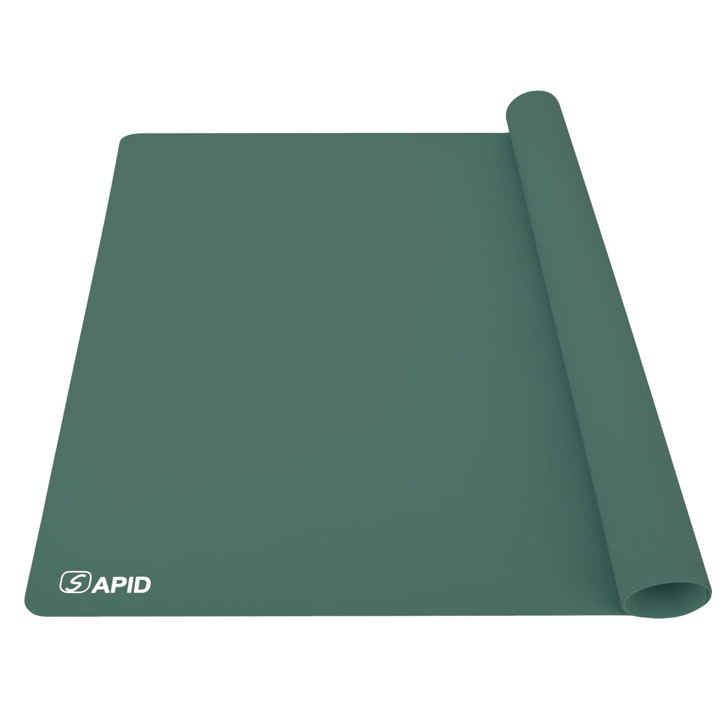 Sapid Extra Large Silicone Sheet for Crafts, Thick Silicone Jewelry Casting Mats, Nonstick Nonslip Silicon Mat for Epoxy Resin, Art Painting, Heat- Resistance Counter Mat (20"×27.9", Dark Green)