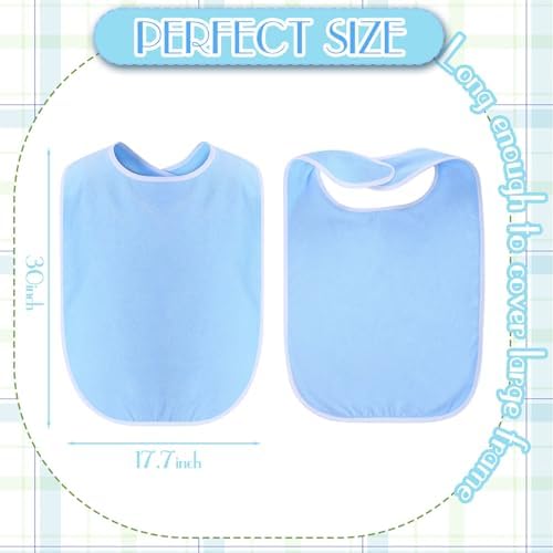 Adult Bibs Washable Clothing Protector for Men Women Adjustable Eating Cloth for Elderly Seniors and Disabled